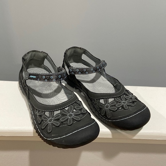 Mule Jsport Donna Leggere Floreali Blu - Taglia 9 US - Comode Slip-on Sagomate